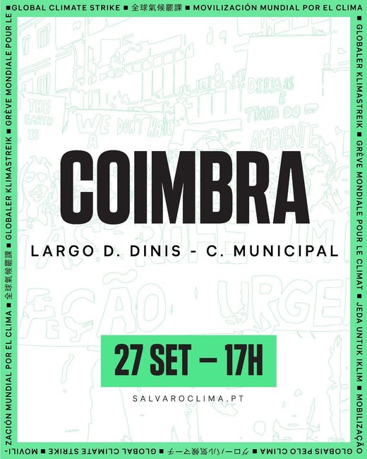 Cartaz Greve Climática Global - Coimbra 27 Setembro 2019
