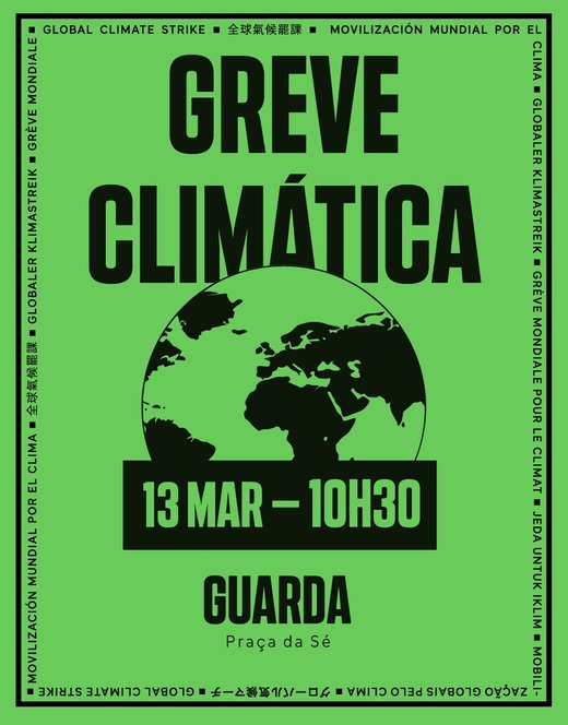 Cartaz Greve Climática Global Guarda 5ª Greve Climática Global 13 Março 2020