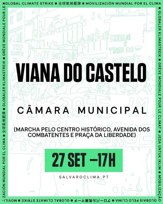Cartaz Greve Climática Global - Viana Do Castelo 27 Setembro 2019