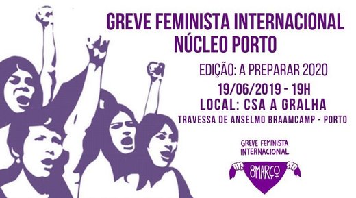 Cartaz Greve Feminista 2020 19 Junho 2019 Porto