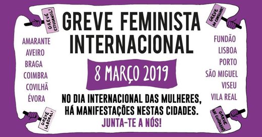 Cartaz Greve Feminista Internacional 8 MARÇO 2019