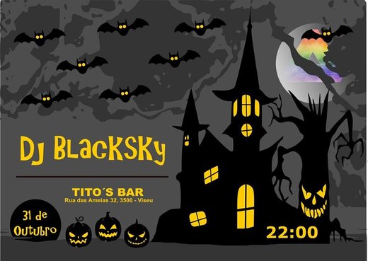 Cartaz Halloween Night 31 Outubro 2019 Tito's Bar Viseu