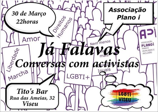 Cartaz Já Falavas - Conversas com Activistas 2019-03-30 Viseu