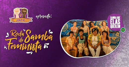 Cartaz Juntas apresenta Samba Que Elas Querem 19 Junho 2019 Aveiro
