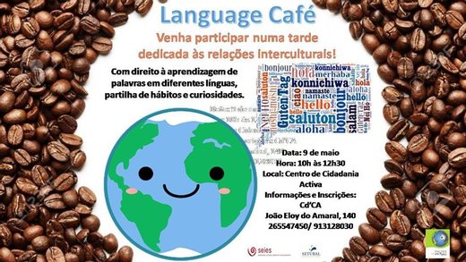 Cartaz Language Café Maio DI CMS 9 Maio 2019 Centro de Cidadania Activa Setúbal