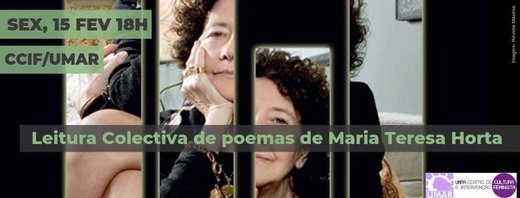 Cartaz Leitura Colectiva de poemas de Maria Teresa Horta 2019-02-15