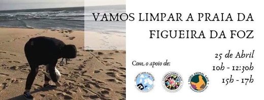 Cartaz Limpeza de praia - Figueira da Foz 25 Abril 2019