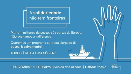 Cartaz Manifesta-Te por uma Europa mais Humana -8 Novembro 2019 Porto, Lisboa e Braga