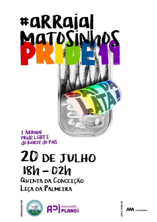 Cartaz Matosinhos Pride 2019 20 Julho 2019