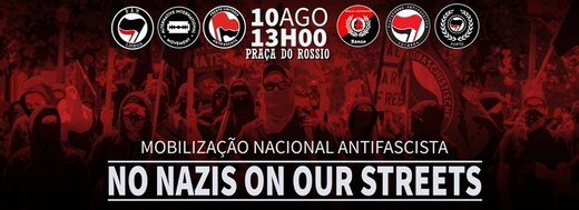 Cartaz Mobilização Nacional Antifascista 10 Agosto 2019 Lisboa