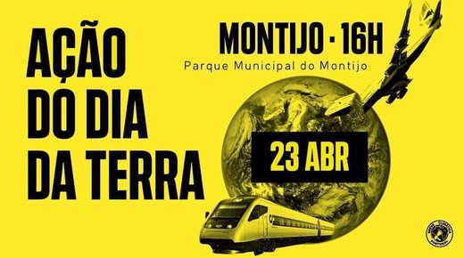 Cartaz Montijo - Ação do Dia da Terra Greve Climática Estudiantil 21 abril 2021 Portugal