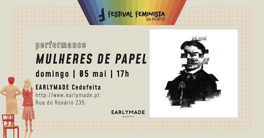 Cartaz Mulheres de Papel 5 Maio 2019 Festival Feminista do Porto