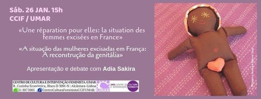 Cartaz Mulheres excisadas em França: reconstrução da genitália