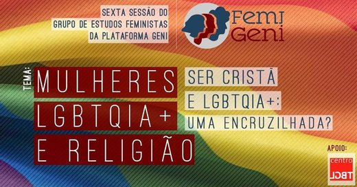 Cartaz Mulheres LGBT e Religião 27 Novembro 2019 Plataforma GENI Centro LGBT Lisboa