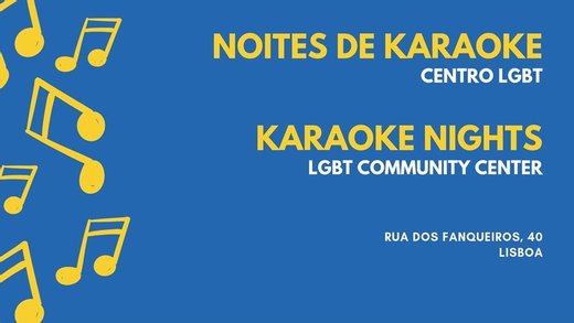 Cartaz Noites de Karaoke Setembro 2019-Junho 2020 Centro LGBT Lisboa