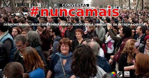 Cartaz Nós portugueses não somos racistas? | Conversa #nuncamais 18 Fevereiro 2020 Lisboa
