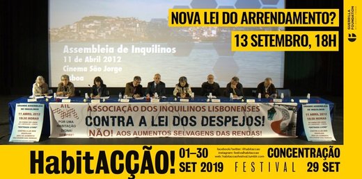 Cartaz Nova Lei do Arrendamento? 13 Setembro 2019 Festival Habitacção Lisboa