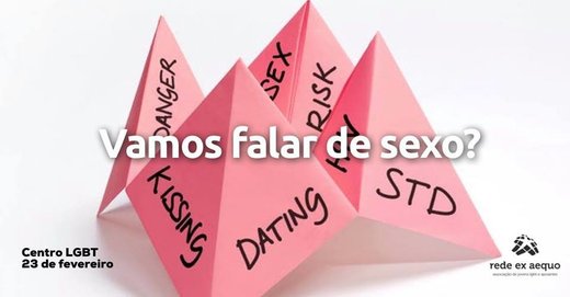Cartaz Núcleo lgbti lisboa: Vamos Falar de Sexo? 2019-02-23