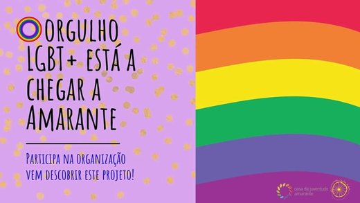 Cartaz O Orgulho LGBT+ está a chegar a Amarante| Encontro aberto 5 Fevereiro 2020 Feminismos Sobre Rodas Amarante, Porto