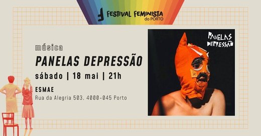 Cartaz Panelas Depressão 18 Maio 2019 Festival Feminista do Porto