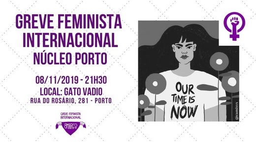 Cartaz Porto - 8M - Greve Internacional Feminista 8 Novembro 2019