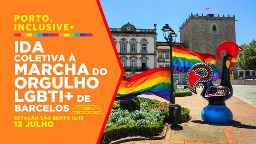 Cartaz Porto ➜ Barcelos | Marcha LGBTI + 13 julho 2019