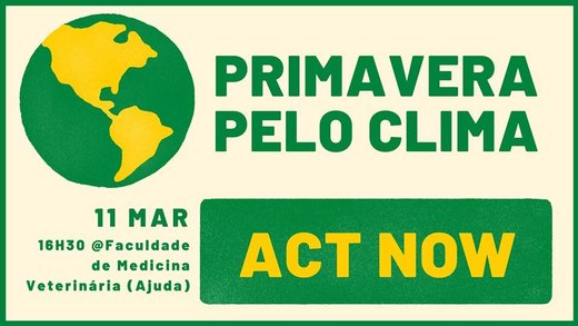 Cartaz Primavera pelo Clima - Ajuda 22 Março 2020 Climáximo
