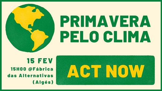 Cartaz Primavera pelo Clima @Algés 15 Fevereiro 2020 Climáximo Lisboa