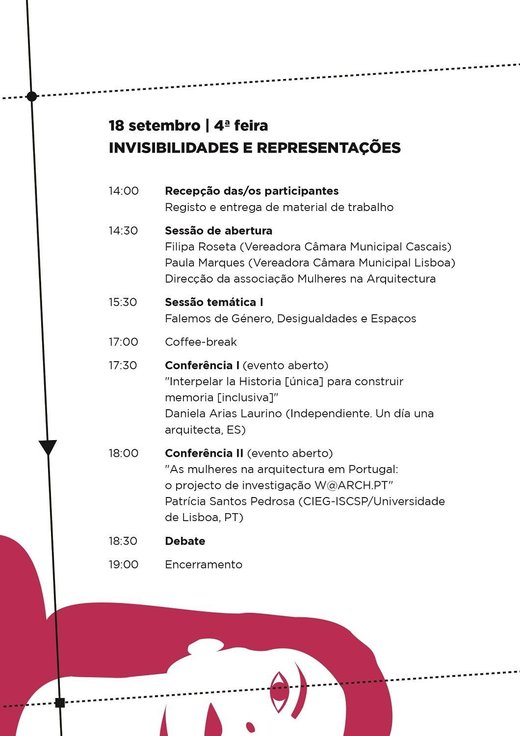 Cartaz Programa 1.º dia Cidades e Género Perspectivas e Estratégias. Escola de Verão 18 Setembro 2019 CIUL Lisboa