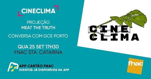 Cartaz Projeção Meat The Truth por CineClima 25 Setembro 2019 Mobilização Global pelo Clima Porto