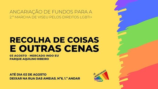 Cartaz Recolha de coisas e outras cenas! - 2ª Marcha LGBTI 3 Agosto 2019 Viseu