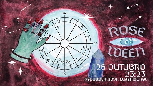 Cartaz rose.o.ween 26 Outubro 2019 República Rosa Luxemburgo Coimbra