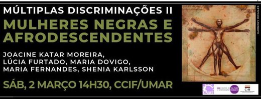 Cartaz Sessão mulheres negras e afrodescendentes na UMAR 2019-03-02 em Lisboa
