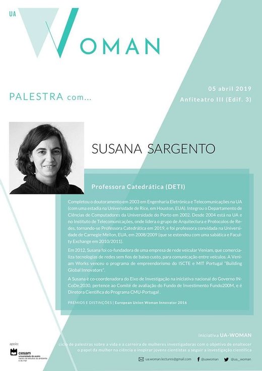 Cartaz Ua-Woman lectures 5 abril 2019 Aveiro