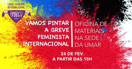 Cartaz Vamos pintar a Greve Feminista Internacional 2019-02-24