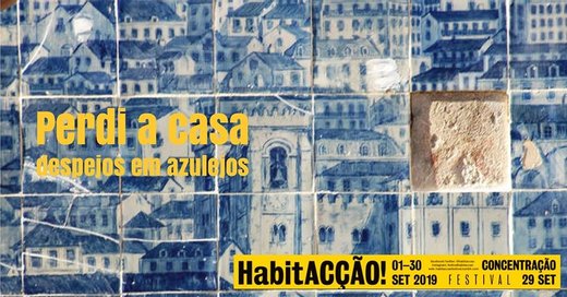 Cartaz Workshop: Perdi a casa // despejos em azulejos 12 Setembro 2019 Festival Habitacção Lisboa